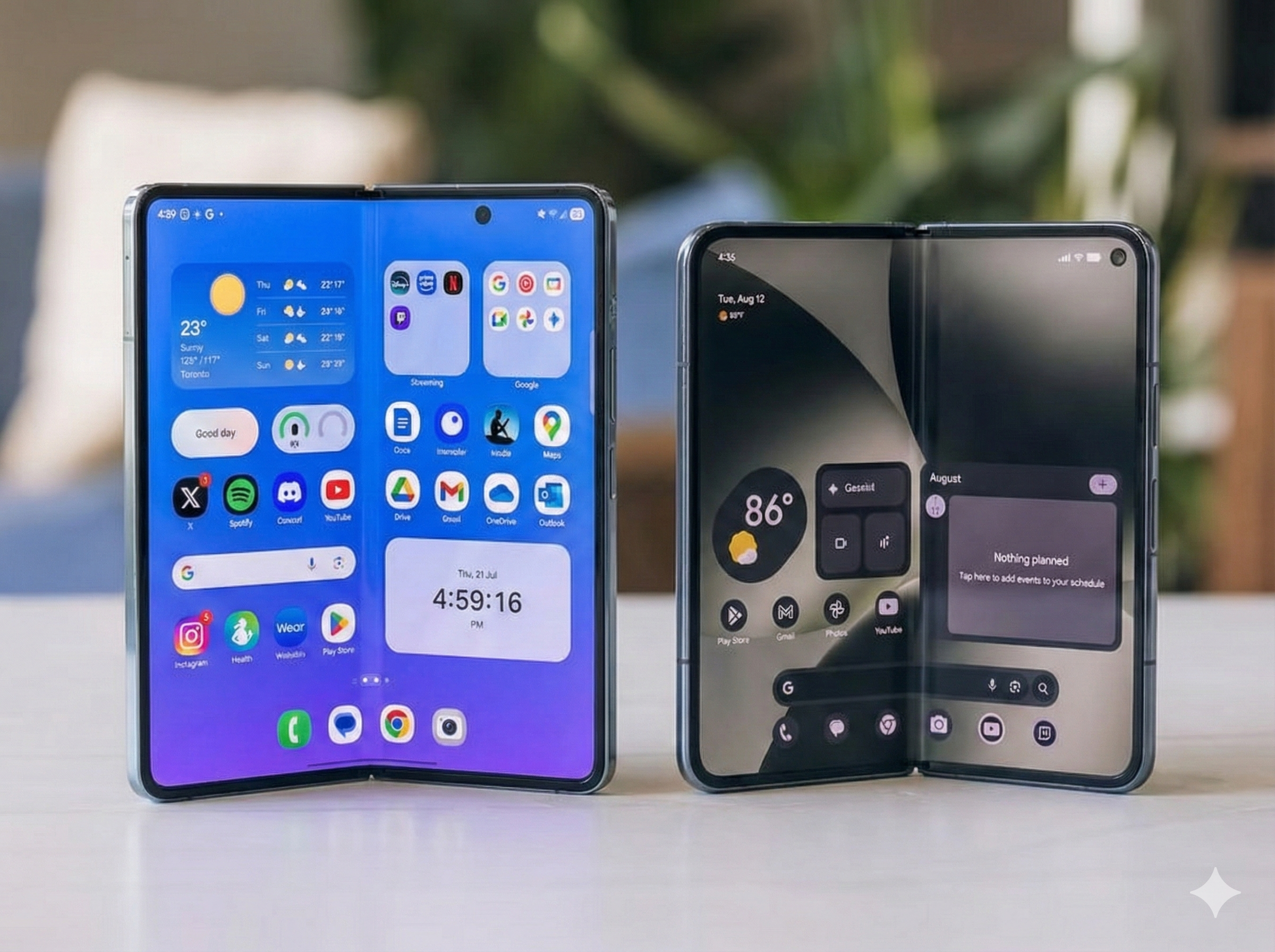 Unfolded Display Comparison