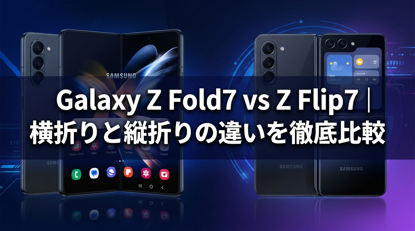 Galaxy Z Fold7 vs Z Flip7｜横折りと縦折りの違いを徹底比較