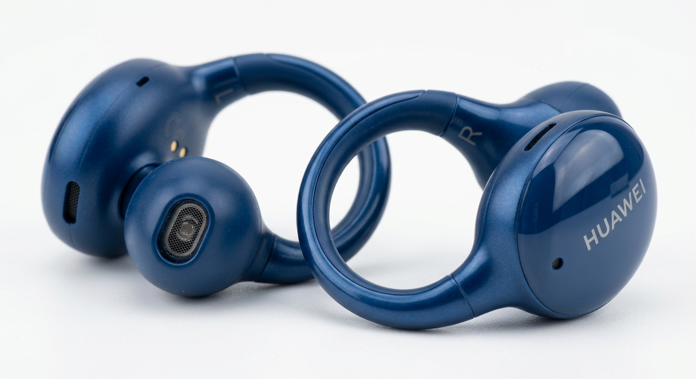 HUAWEI FreeClip 2の本体外観とC字型ブリッジデザインの詳細